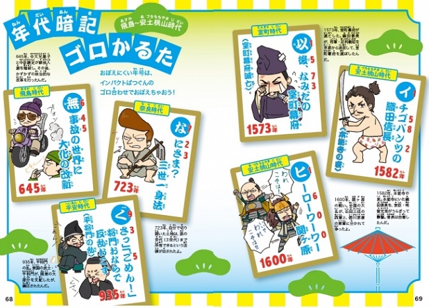 ▲インパクト抜群の年号ゴロ合わせは、これまたインパクトあるビジュアル付きで、（たぶん）より覚えやすく仕上がっています。