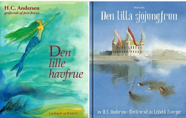 デンマーク版（左）とスウェーデン版『人魚姫』