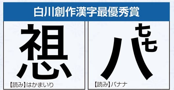 「第13回創作漢字コンテスト」結果発表！